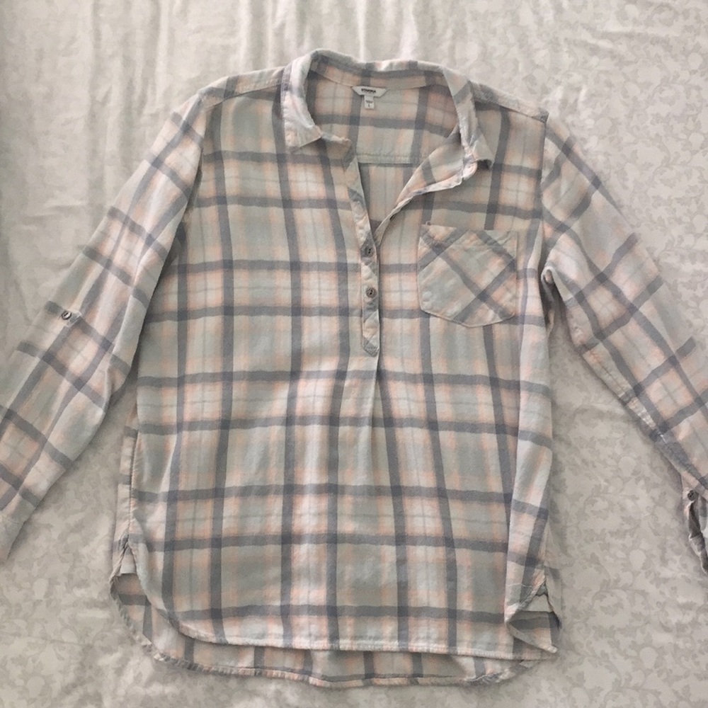 Pink and blue flannel